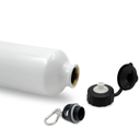 Tomatodo de Aluminio Sublimable tapa chupon + tapa tapon + mosqueton + caja individual