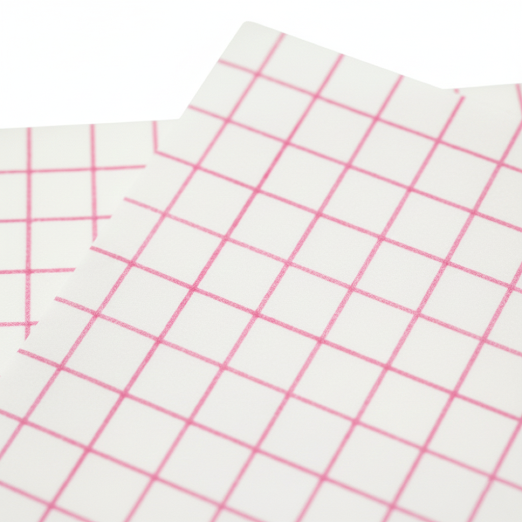 Hoja de Papel transfer Inkjet Tamaño Carta Colores Claros cuadricula roja