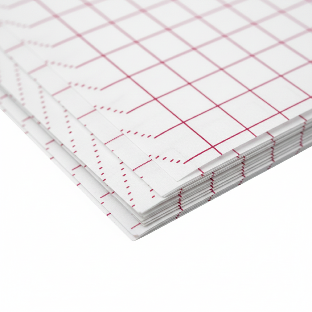 Hoja de Papel transfer inkjet A3 Colores Claros Cuadricula roja