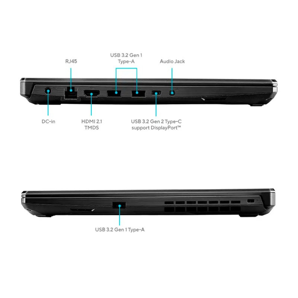 COMPUTADOR ASUS TUF FA506NC-HN016 RYZEN 5-7535HS 16GB/512GB SSD/ RTX 3050 4G/15.6FHD/NO OS/BLACK