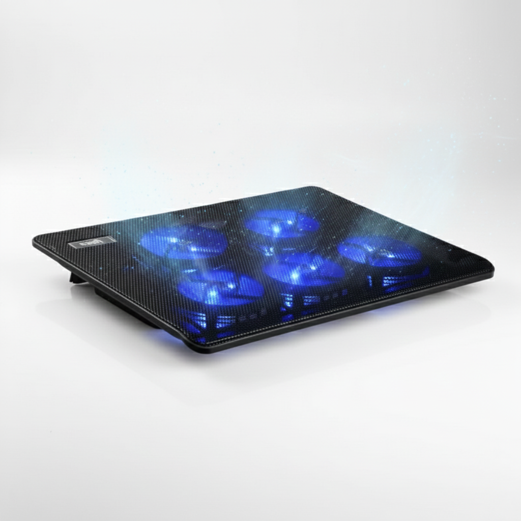 Base Enfriadora Laptop, 5 Ventiladores, con Luz