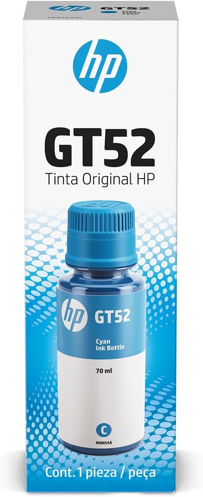 TINTA HP GT52 CYAN 5810/5820 8000 PAG M0H54AL