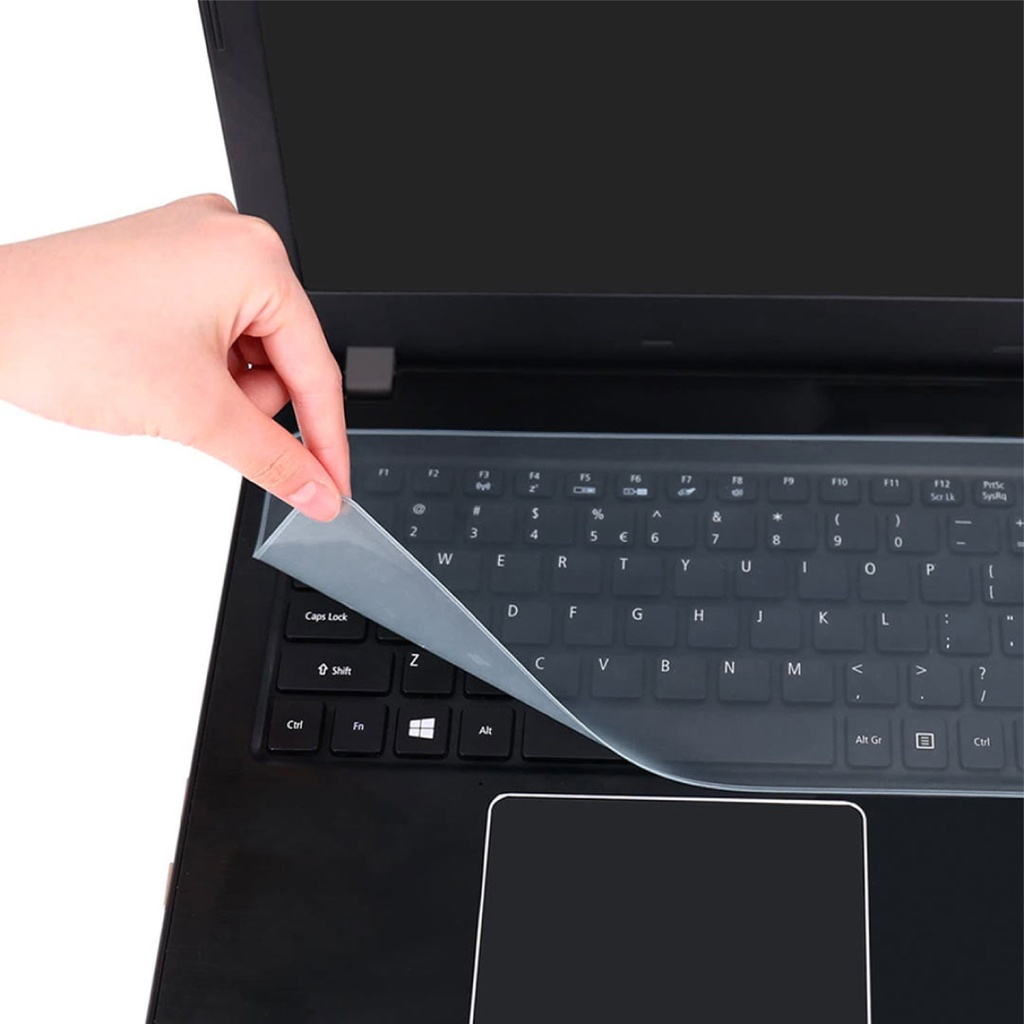 Pack Mica Protectora 3 en 1 de Laptop 15.6, cubre Pantalla, cubre Teclado,  cubre Estetico posterior, material Transparente, Antirayones