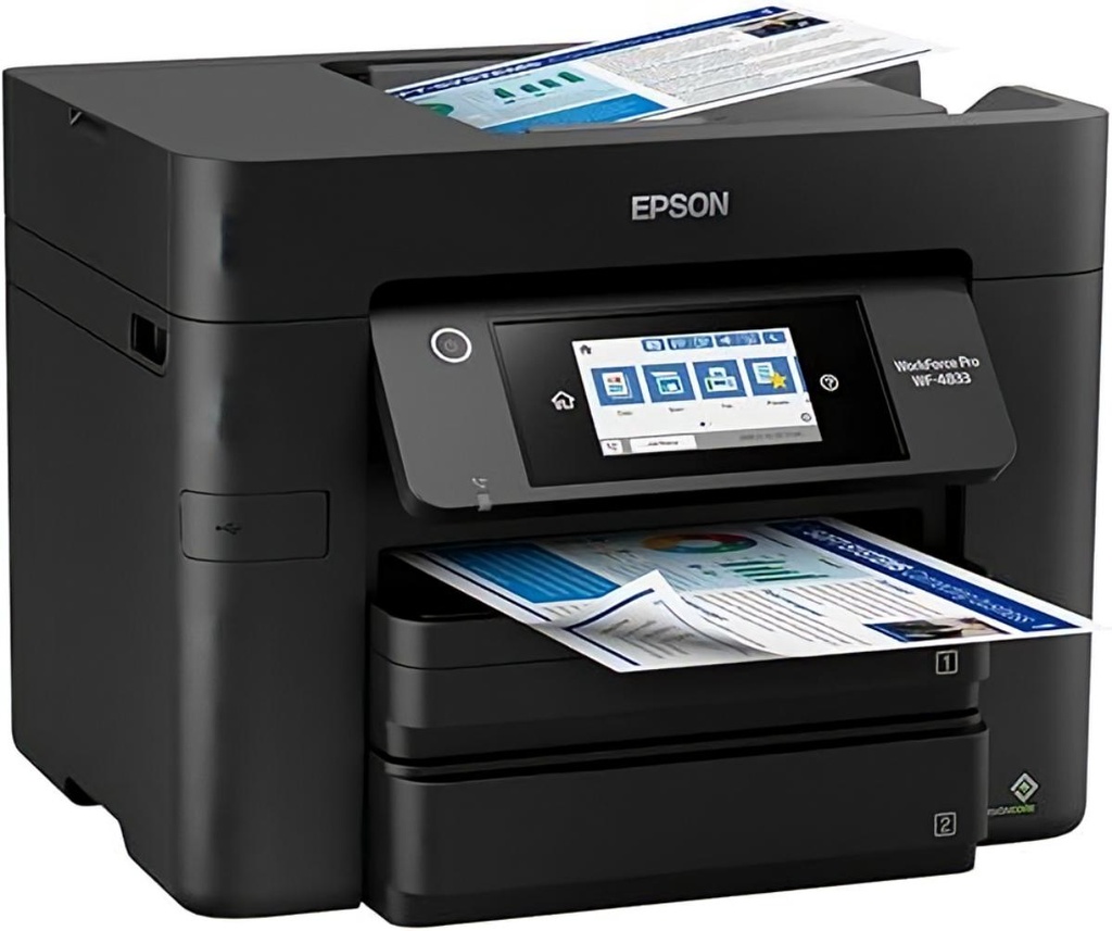 Impresora Multifunción Epson WF-4833, Wifi, Duplex, SELLADA