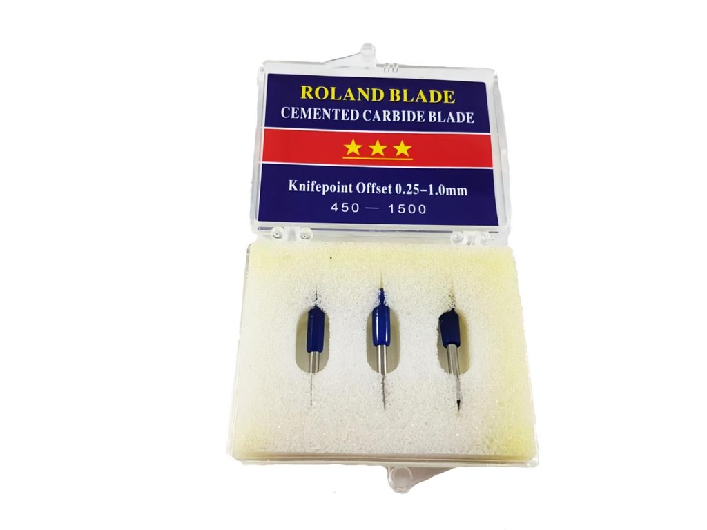 Set de 3 Cuchillas Roland para Plotter de Corte Azul 60º Grados