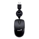 Mouse GENIUS Micro Traveller Retractil Usb color negro 3 botones,  para Laptop