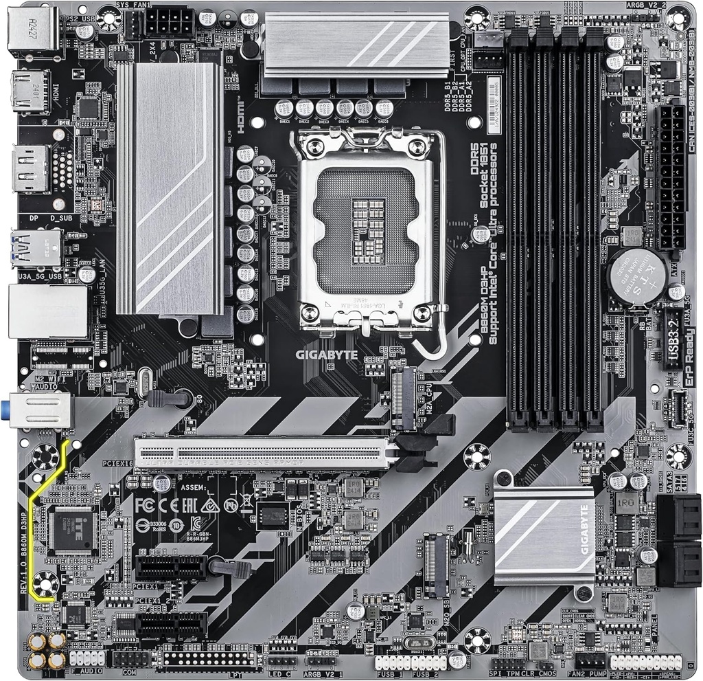 MAINBOARD GIGABYTE B860M D3HP LGA1851 DDR5 ATX