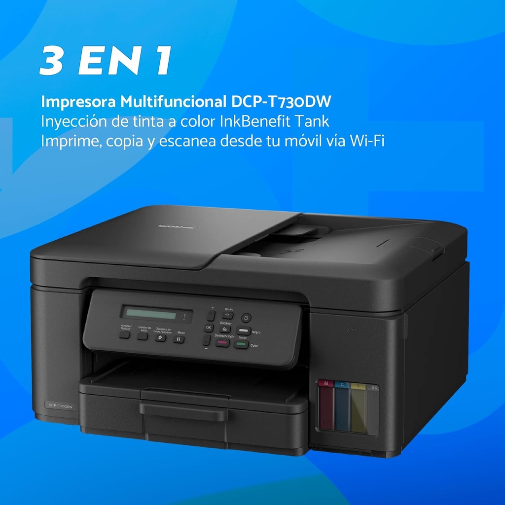 IMPRESORA BROTHER/T730DW MFP DUPLEX ADF WIFI 16IPM 15IPM