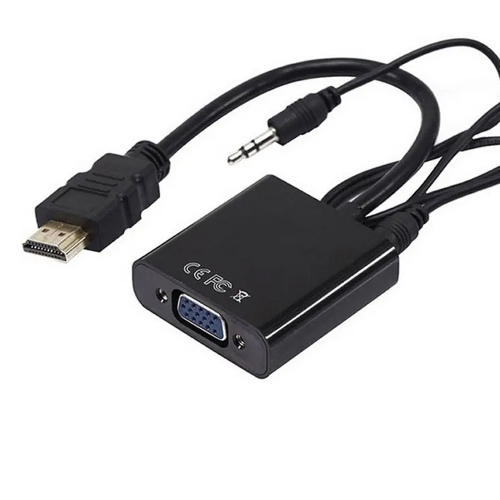 Adaptador Convertidor  HDMI Macho a VGA, con Audio y video