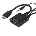 Adaptador Convertidor  HDMI Macho a VGA, con Audio y video