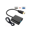 Adaptador Convertidor  HDMI Macho a VGA, con Audio y video