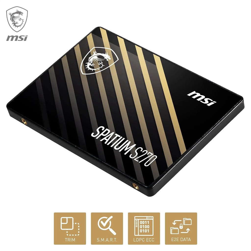 DISCO SSD MSI SPATIUM S270 - 480 GB - interno - 2.5" - SATA 6Gb/s
