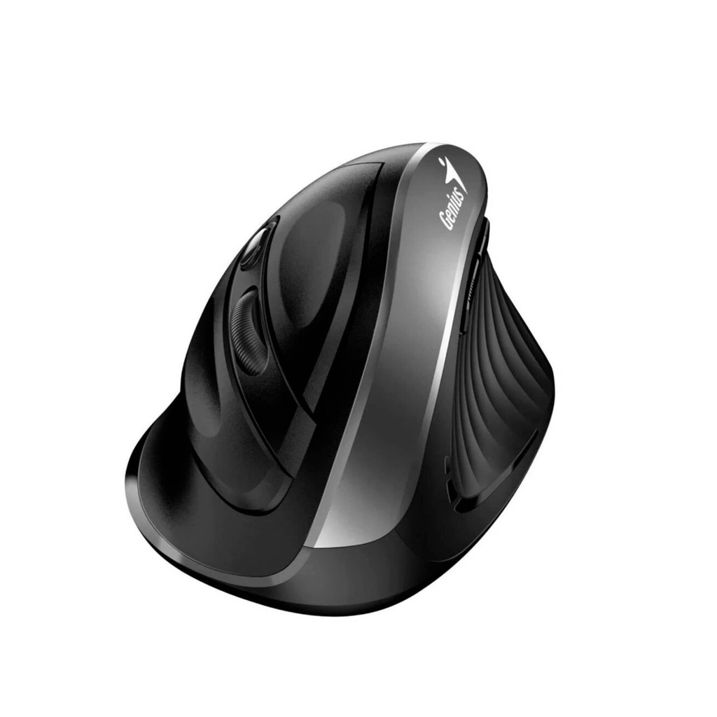 MOUSE WIRELESS GENIUS ERGONOMICO 8250 SILVER VERTICAL SILENCIO RF 2.4GHZ PILA AA X 1