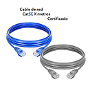 Cable de Red UTP Categoria CAT5E x 1m, para Interior
