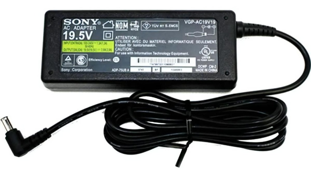 Cargador Laptop SONY 19.5V/3.9A/76W/6.5*4.4mm Plug Amarillo