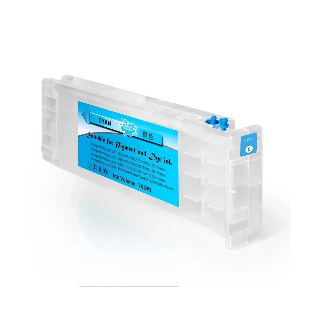 Cartucho Recargable 700ml + chip T6942 Cyan Plotter Epson T3200 T3270 T5200 T5270 T7200 T7270