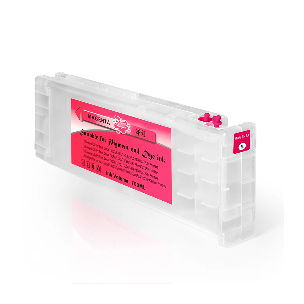 Cartucho Recargable 700ml + chip T6943 Magenta Plotter Epson T3200 T3270 T5200 T5270 T7200 T7270