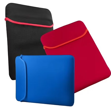 Estuche Para Laptop 15.6 pulgadas, colores Negro, azul, rojo, sin cierre