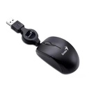Mouse GENIUS Micro Traveller Retractil Usb color negro 3 botones,  para Laptop