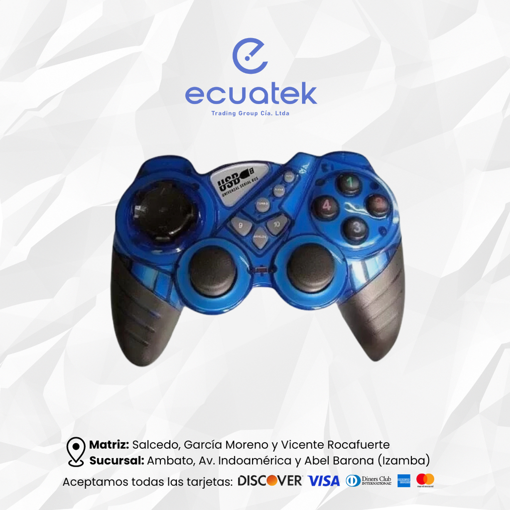 Control de Juegos INS RE-101 VIBRATION DOUBLE SHOCK CONTROLLER  Usb 2.0