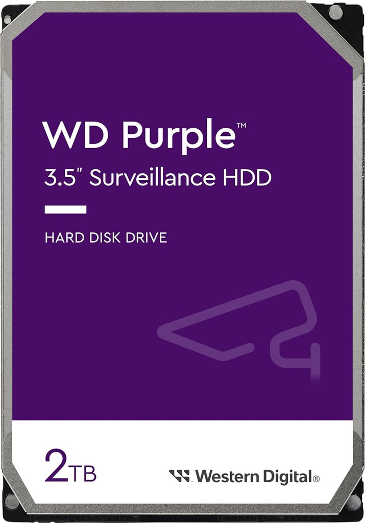 Disco duro Western Digital Purple Surveillance WD23PURZ  Interno 2Tb, 3.5 para Videovigilancia