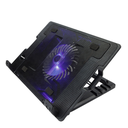 Base Enfriadora  desde 7" hasta 14", 1 Ventilador grande, 2 Puertos Usb, 5 Niveles de elevacion regulables, Luz led, Nuevo