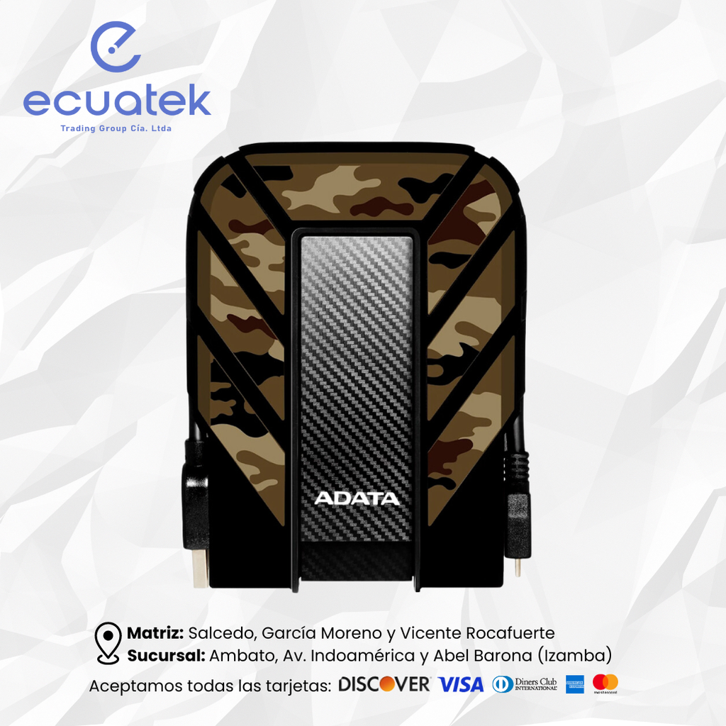Disco Adata Externo 2.5" HD710MPRO, 2Tb, 3.1, Usb, Anti golpes, Anti derrames