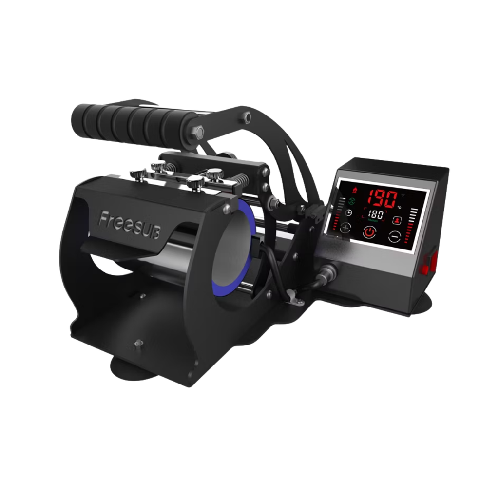 Sublimadora - Termofijadora 5 EN 1 para jarros, resistencias cilindricas 6oz, 9oz, 11oz, resistencias conicas 12oz, 15oz, manual, 110v