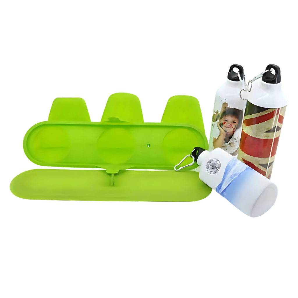 Molde para sublimar 3 botellas/termos (HORNO 3D)