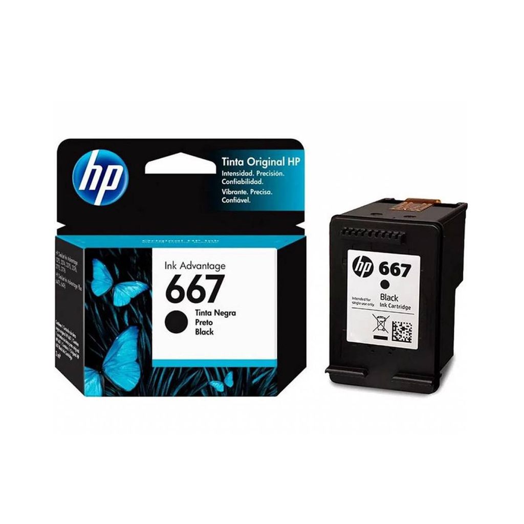 Cartucho HP 667,  Negro, 3YM79AL