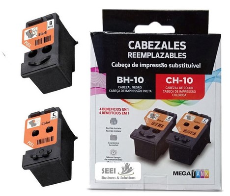 KIT CABEZAL CANON BH-1 NEGRO+CH-1COLORM  IMPRESORAS G1100-G1110-G2100-G2101-G2110-G2111-G3100-G3101GG3110-G3111-G4100-G4102-G4110-G4111
