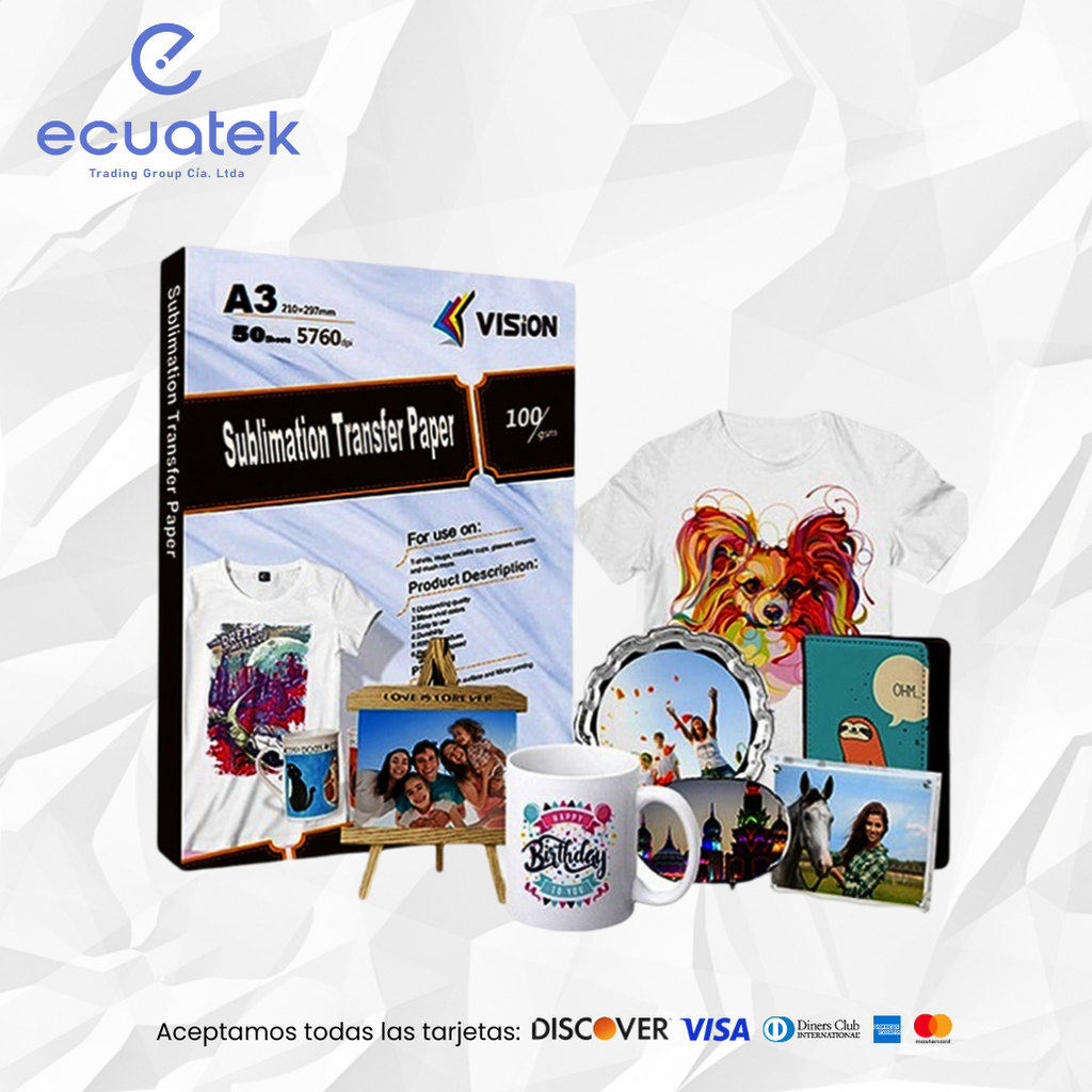 Papel de Sublimacion Ultra 100/gsm 5760dpi A3/50 Hojas