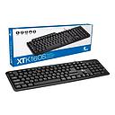 Teclado Xtech XTK160S Multimedia, alambrico Usb español, color Negro