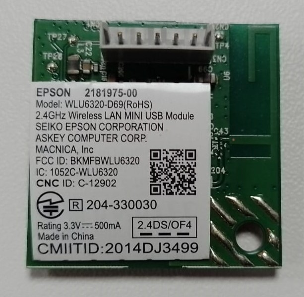 Placa wifi epson XP5100