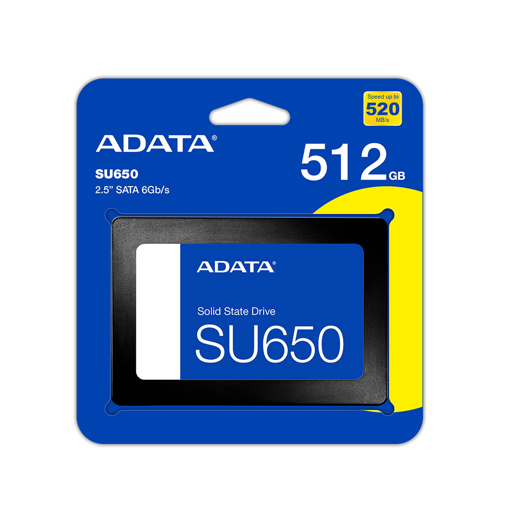 Disco Duro Solido SSD Adata 512Gb SU650, 2.5, 3D NAND SATA, Interno