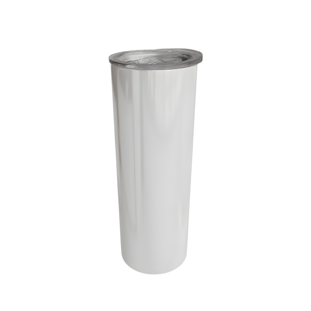 Termo tumbler de Acero inoxidable blanco, 20 oz + caja individual
