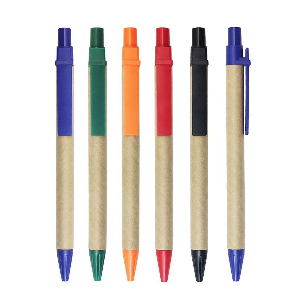 Boligrafo ecológico publicitario tinta azul varios colores