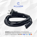 Cable de Corriente en 8 para Grabadora Impresora Proyector, Mediano 1,8MT