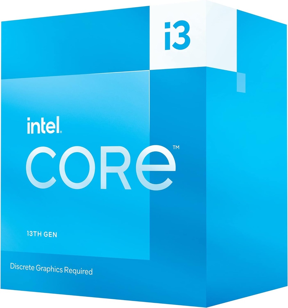 Procesador CORE i3-13100F, 13th Gen, 4.50Ghz, 4 Nucleos Lga 1700, Turbo Boost 2.0, sin Video