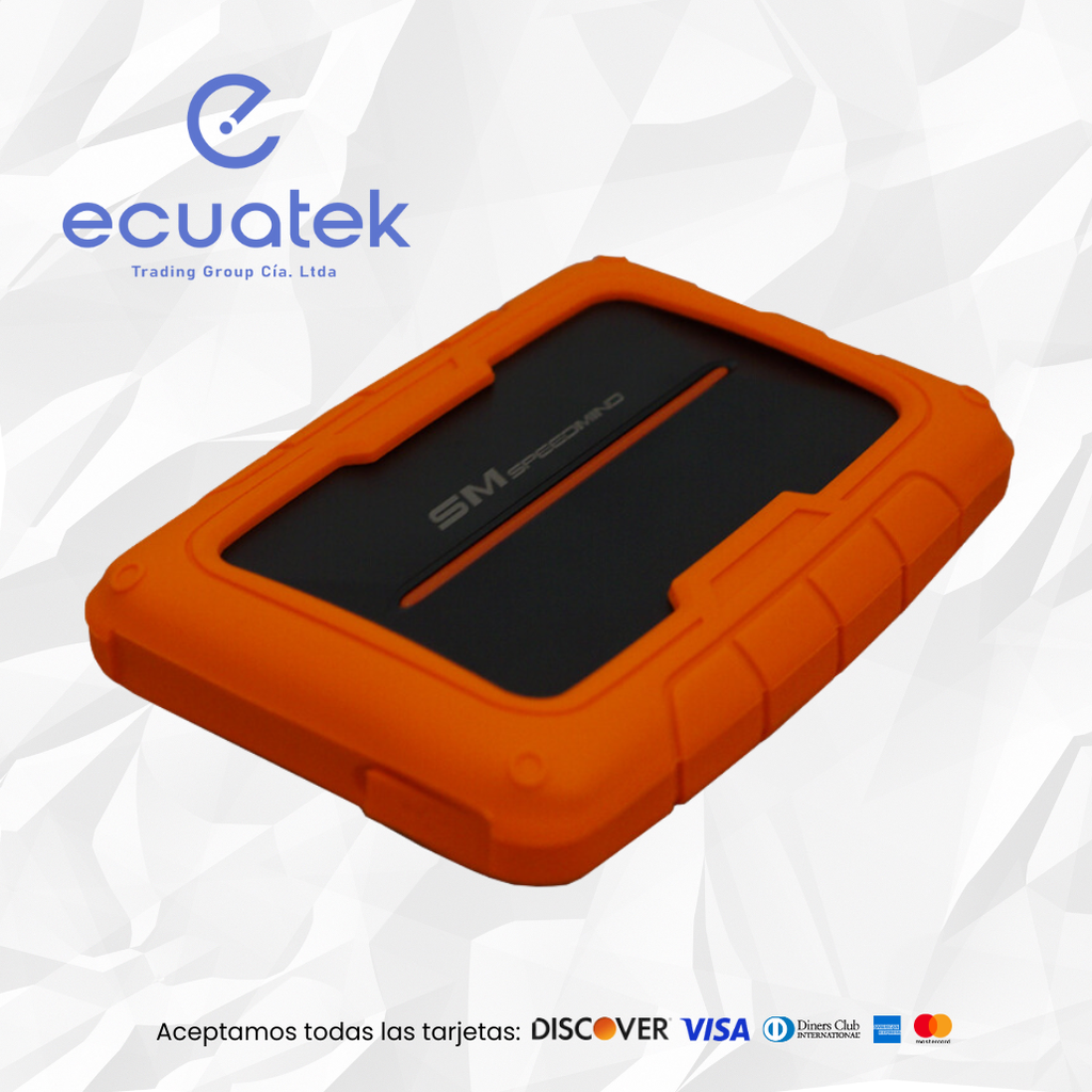 Enclouser-Capsula Speedmind CB6845 2.5inch, Resistente Caidas Agua Polvo, Sata, Usb 3.0,  Negro