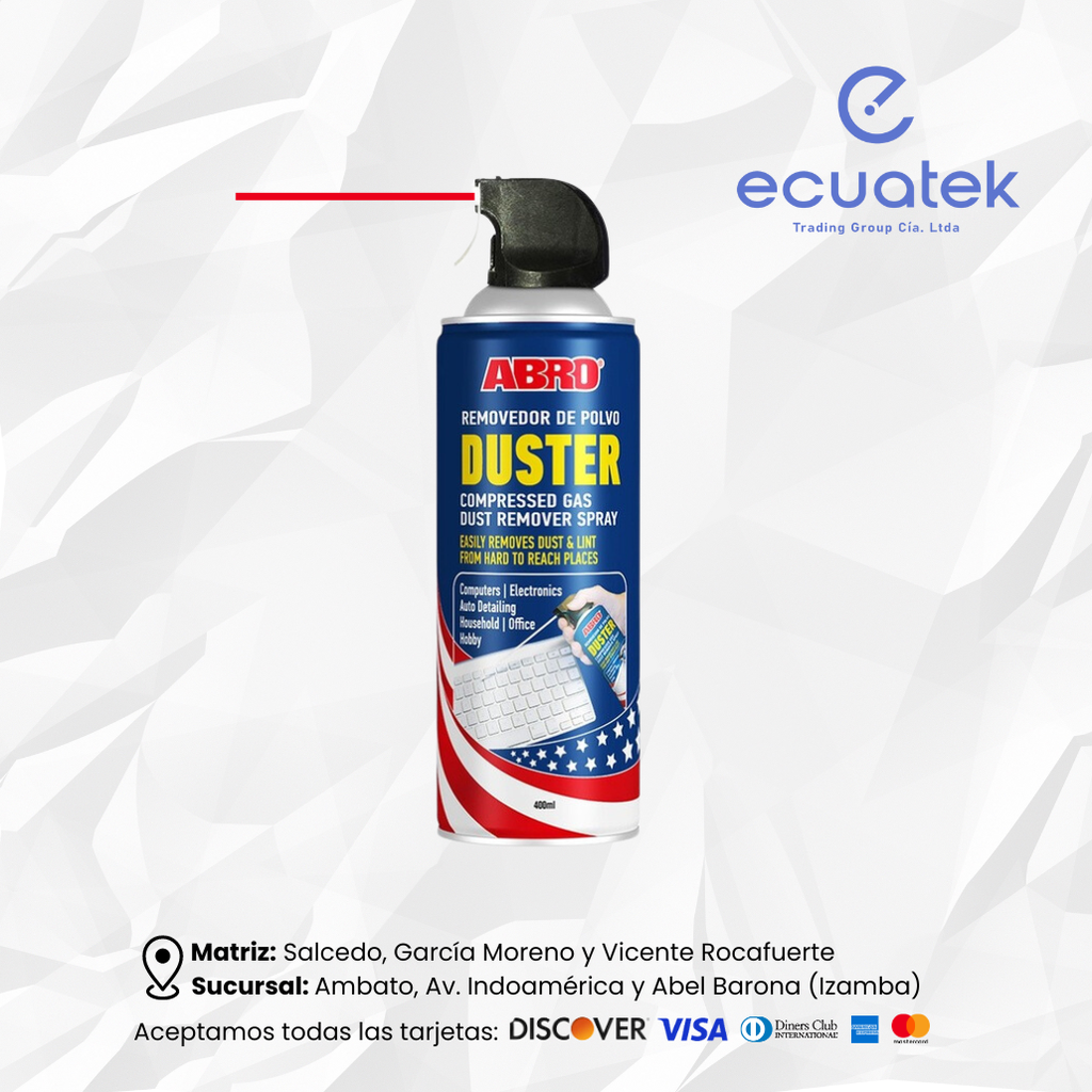 Spray Aire Comprimido Removedor de Polvo ABRO 400Ml