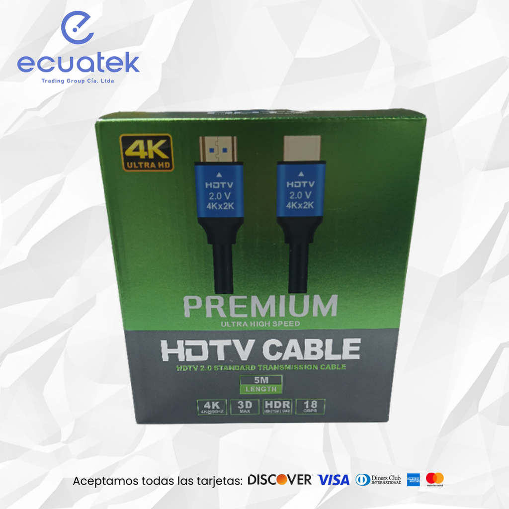 CABLE HDMI A HDMI 4K 5m ULTRA HIGH SPEED