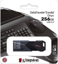 Flash Memory Kingston DT Exodia Onyx 256Gb, Usb 3.2, G1, con tapa movil