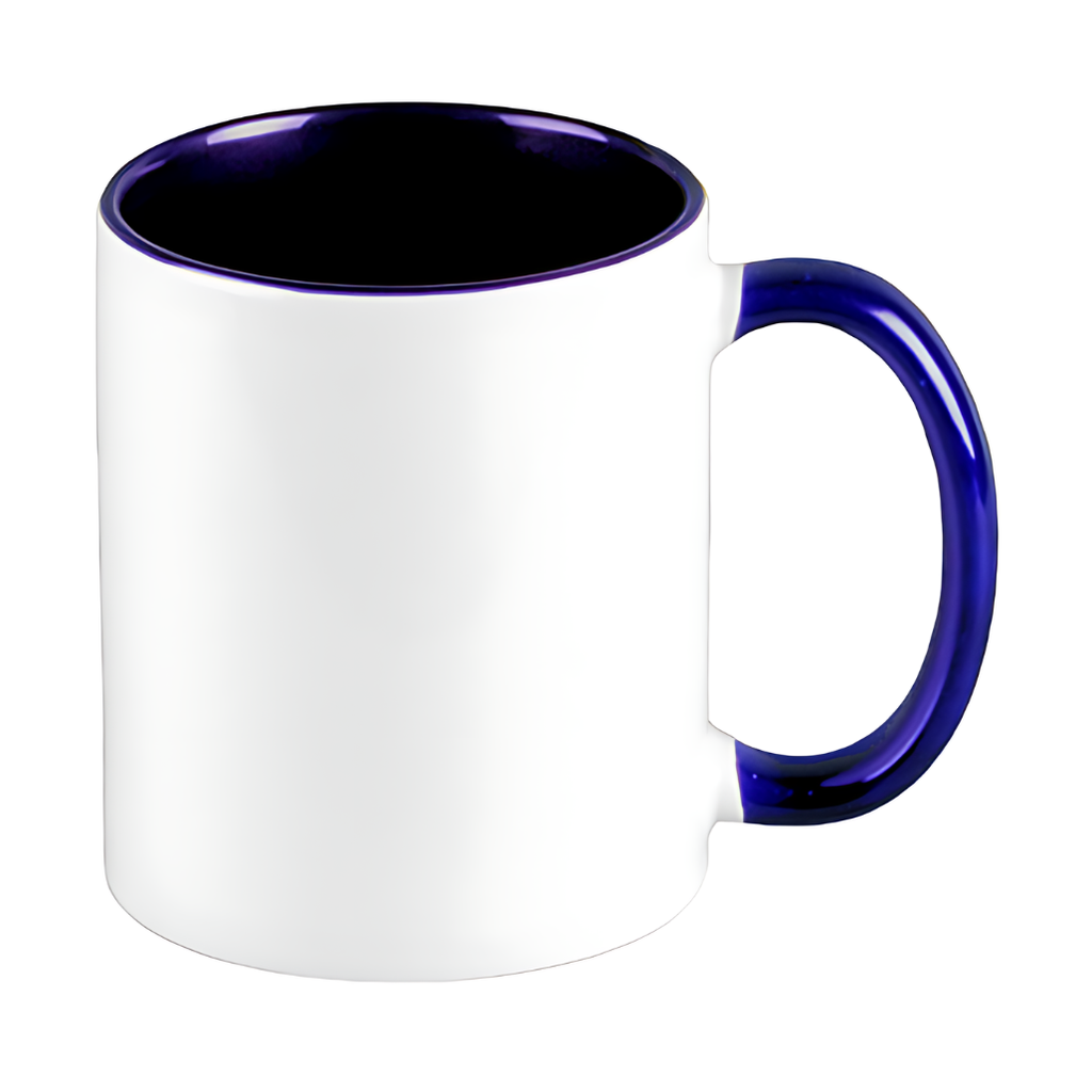 Jarro para Sublimacion 11oz asa e interior de colores, AAA, Importado