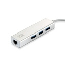 ADAPTADOR DE RED RJ-45 A USB 3.0 TRIPLE PUERTO USB