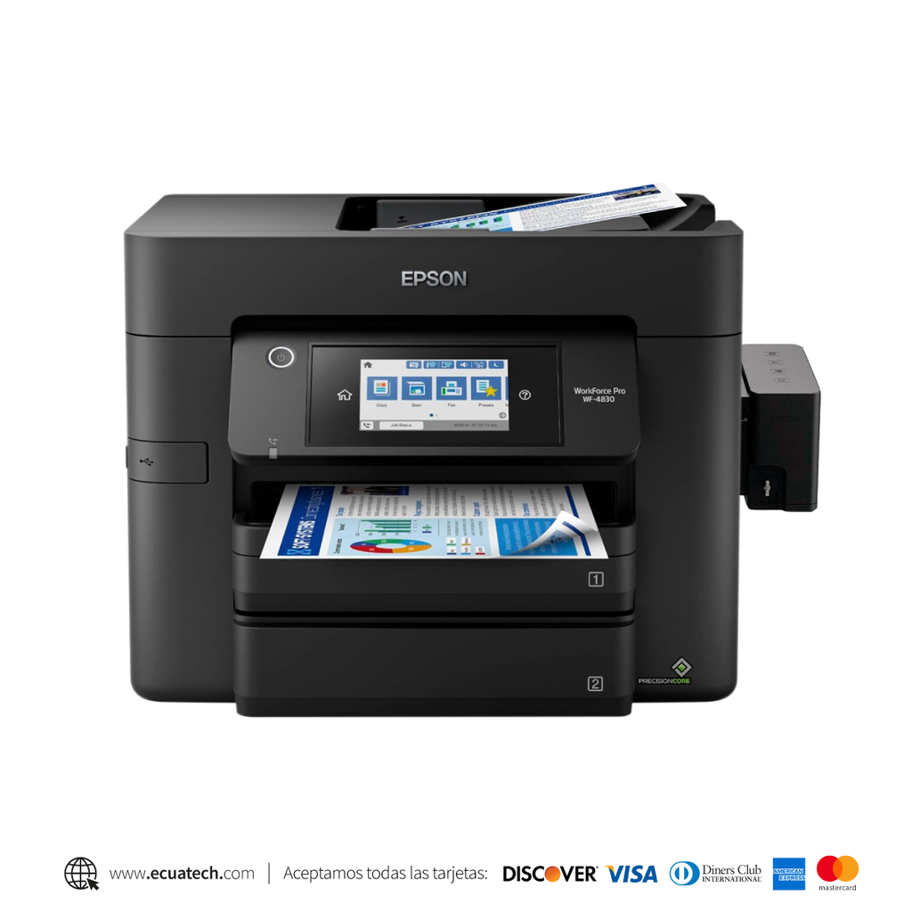 Impresora Epson Multifunción Multifunción Pro WF-4830 A4 Ecotank Tinta Fotográfica