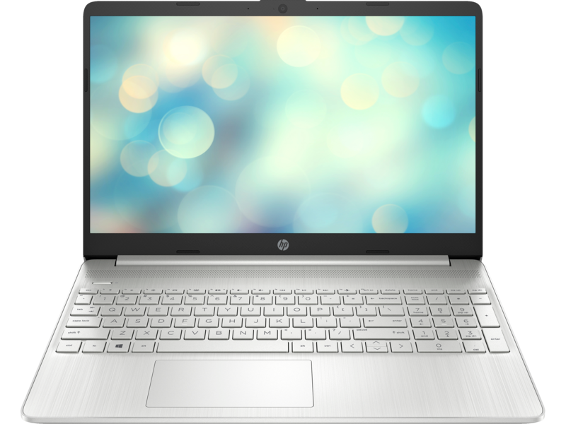 Laptop HP 15-EF2525LA AMD Ryzen 7-5700U, Ram 16Gb, Disco SSD 512Gb, 15.6" HD, Bluetooth 4.0, 1 Usb-C, 2 Usb 3.0, HMDI, SD Card Reader, Jack 3.5mm, Windows 10, Color Plata natural+Audifono+estuche protector