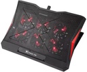 Enfriamiento XTRIKE ME FN-813,  hasta 17", 5 Ventiladores (60mm), Led rojos, 2 Puertos USB, 5 niveles ajustables