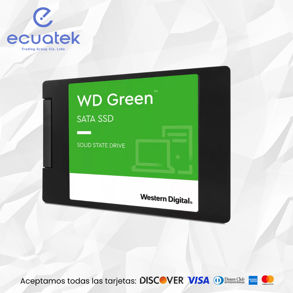 SSD 1TB 2.5” WD GREEN 3D NAND LECTURA 545MB/s WDS100T3G0A