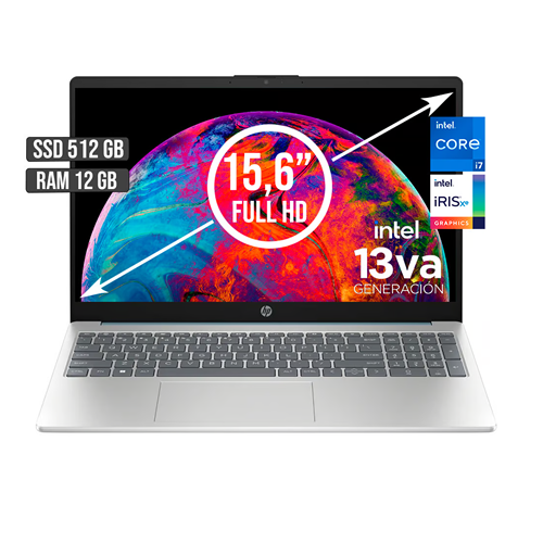 LAPTOP HP 15-FD0276LA CORE I7 1355U, 16GB RAM,  512GB SSD, DE 13ª GEN, 15.6" FHD PULG WARM GOLD WINDOWS 11